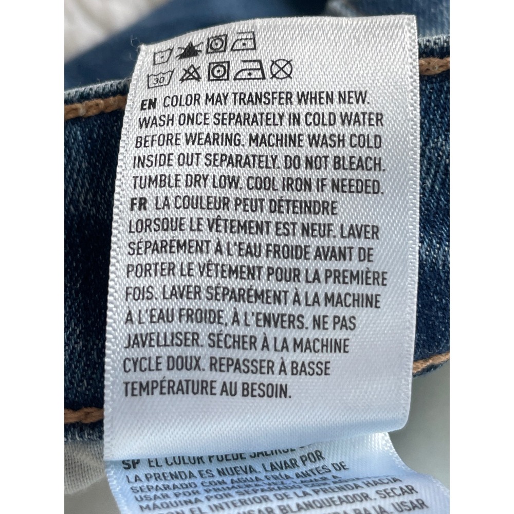 American Eagle High Rise Shortie Crossover Denim Shorts - Picture 6 of 8